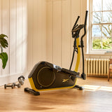 Reebok FR30 Home Elliptical Cross Trainer, Yellow, Cardio Exercise, Bluetooth, 32 Electronic Resistance Levels, 264 lb. Capacity