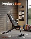 GarveeLife Adjustable Weight Bench for Home Gym, 5-Levels Versatile Foldable Bench for Full Body Workout Strength Training, 660 LBS Incline Decline