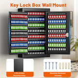 354 Position Key Lock Box Wall Mount, Key Storage Organizer with Drop Slot