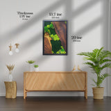 Moss Wall Decor Preserved Moss Art in Solid Cedar Wood Frame | Natural Wooden Wall Decor for Living Room, Office, Home | Zero Maintenance Gift for Nature Lovers 2 Pieces