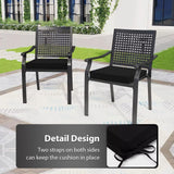 Outdoor Chair Cushions Set of 6, 18.5 x 16 Inch Patio Chair Cushions, Water Resistant