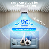 Uthfy Swamp Cooler, 3880CFM Evaporative Air Cooler with 10.6 Gal Water Tank, 120° Oscillation, 12H Timer, Remote, Ultra Quiet Cooling Fan, Outdoor Air Conditioner for Garage Patio Large Room