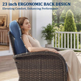 Outdoor Swivel Rocking Chair Patio Set (5-Piece), High-Back