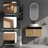 Pluriton 30 inch Floating Bathroom Vanity with Sink, Bathroom Sink Cabinet
