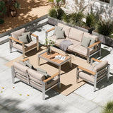 Aluminum Outdoor Patio Furniture Set with Coffee Table