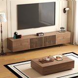 NessCarsti Mid-Century Modern TV Stand and Expandable Coffee Table Set