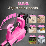 Cordless Leaf Blower, 21V Battery Leaf Blower with 6-Speed Levels, Handheld Lightweight Blower & 2 Extended Tubes, Snow Blower for Blowing Leaves, Lawn, Garden, Garage, Yard, Valentine's Day Gift