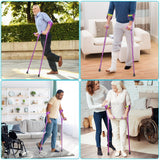 Antdvao Forearm Crutches Pair Folding Forearm Crutches Anti-Drop Cuff Reduces The Hassle of Picking Up Forearm Crutch，Comfortable Grip and Wear-Resistant, Non-Slip Forearm Crutches (Violet)
