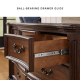 Signature Design by Ashley Lavinton Traditional Dresser with 7 Smooth-Gliding Drawers and Felt-Lined Top Drawer for Bedroom, Dark Brown, 60' W x 18.63' D x 37.5' H