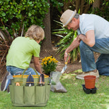 Garden Tool Set, WisaKey 9 Piece Stainless Steel Heavy Duty Green Gardening Tools with Non-Slip Ergonomic Handle
