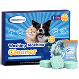 ECOFRESHEET Washing Machine Cleaner Tablets Pet Pro, 30 Tablets Deep Cleaning Washer Cleaner for Pet Hair Residue & Odor Removal, Descaler for Front Load, Top Load & HE Washing Machines