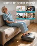 Snailax Larger Size 14" Foot Massager with Heat Compression,Rolling Shiatsu Feet Massager for Plantar Fasciitis Neuropathy,Remote Control Foot Warmer Under Desk Office Home Use Gifts for Men, Women