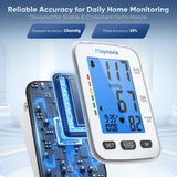 Maynovia Upper Arm Blood Pressure Monitors for Home Use, Automatic Digital Blood Pressure Machine, Talking BP Monitor with English & Spanish Voice, Large Cuff 8.6”–16.5”, Backlit Display,2-User Memory