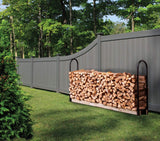 Fire Beauty Firewood Log Rack Adjustable Bracket Kit, Fireplace Wood Storage Holder,Black Powder,Coated Steel, Outdoor and Indoor(Adjustable)