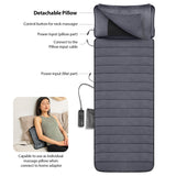 COMFIER Full Body Massage Mat with Movable Neck Pillow, Back Massager with 10 Vibrating Motors & 4 Heat Level, Back Massage Pad, Mothers Day Gifts for Mom