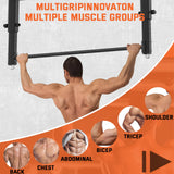 HWOOUSA 48" Ceiling Mount Pull Up Bar, Heavy Duty Multi-Grip Rafter Chin Up Bar for Garage/Basement/Backyard Ceiling Beam, Adjustable Height&Supports to 650 Lbs