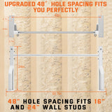 2026 Upgrade Pull Up Bar Wall Mounted - 600 lbs Heavy Duty Strength Training Pull-Up Bars, Ideal Rogue Pull Up Bar for Home and Commercial Gym, Easy Installation Chin Up Bar, Versatile Garage Pullup Bar (White)