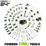 Greenworks 48V (2 x 24V) 15" Cordless String Trimmer, (2) 2.0Ah Batteries and Dual Port Charger Included