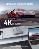 Docking Station, Displaylink Docking Station with Dual HDMI and DisplayPort for Windows Laptops, MacBook Air