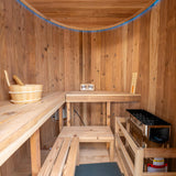 4 Person Outdoor Vertical Barrel Sauna, Cedar Wood Traditional Sauna