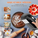 Electric Hand Mixer, 5-Speed Food Mixer Cake Mixer with 304 Stainless Steel Whisk Beaters GUALIU