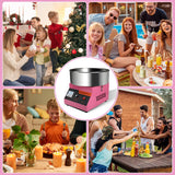Cotton Candy Machine Commercial,Pink Electric Candy Floss Machine for Outdoor Birthday Parties,Cotton Candy Machine for Family Events, Ball Games, Festivals