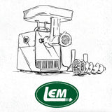 LEM Products #8 Countertop Meat Grinder, 575 Watt Aluminum Electric Meat Grinder for Home Use, Compact Food Processor for Grinding, Sausage Stuffing, Cooking
