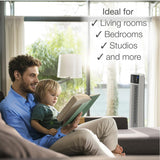 Lasko Oscillating Tower Fan with Remote Control - Tower Fan for Bedroom & Office, 4 Quiet Speeds, 38" White, T38400