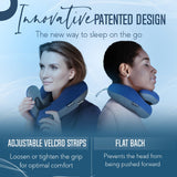 BCOZZY Travel Neck Pillow for Airplane– Patented Double Support for Head, Neck, and Chin. Best for Long Flights, Plane Sleeping, and Car Rides. Adjustable Size. Washable. Carry Bag. Large, Purple