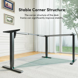 L Shaped Standing Desk with Drawers 63 x 48 Inch Adjustable Height, Electric Corner Desk with Storage