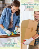 32 Pairs Gardening Work Gloves Bulk for Women and Ladies, Breathable Rubber Coated Garden Outdoor Safety Gloves with Grip