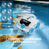 UBoter E10 Pool Vacuum,Cordless Robotic Pool Cleaner, Dual-Layer Filtration,Large Wheel for Flexible Movement, Enhanced Edge & Corner Cleaning,120-Min for Above-Ground & Flat-Bottom Pools to 860 Sq.Ft