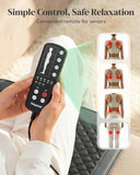 Heycool Full Body Massage Mat with Heat [2026 Upgraded], 10-Motor Vibration Massage Pad for Chair Bed Sofa, 2 Heat Levels, 5 Massage Modes, Foldable Memory Foam Back Massager for Home Office