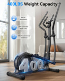 Niceday Elliptical Exercise Machine, Elliptical Machine for Home, Elliptical Training Machine with 15.5IN Stride, Magnetic Elliptical Trainer with16 Resistance Levels, 400LBS Loading Capacity Black Niceday