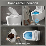 Luxury Smart Toilet with Bidet Built in, Auto Open Close, Foam Shield