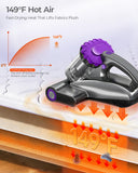 MayKing Mattress Vacuum Cleaner, 16kPa Pro Deep-Clean Bed Vacuum Cleaner with 33000 RPM/Min & 253.7nm UV-C Light, Handheld Vacuum with HEPA Filter, Ultrasonic & 149℉ Heat for Bed Sofa Crib, Model MV02
