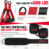 Heavy Resistance Bands for Working Out, 300lbs/360lb/420lb Exercise Bands Workout Bands with Handles, Door Anchor, Ankle Straps