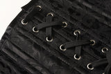 SHAPERX Women's Waist Training Corsets Underbust Heavy Duty 26 Steel Boned Hourglass Silhouette Body Shaper, SZ1912-2-Black-XS