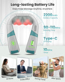 Snailax Cordless Neck Massager with Heat, Shiatsu Neck Back Massager for Pain Relief Deep Tissue, Rechargeable 4D Knead Shoulder Massager Pillow, with Portable Carry Bag, Gifts for Mom, Dad
