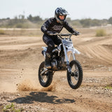 SYX MOTO K1 125cc Dirt Bike Teens 12+ Yrs 4-stroke Gas-powered Dirt Bike Off-road Motorcycle Kick Start 4-speed Manual Transmission, Big Size 17"/14" Tires, Up To 50mph (Grey)