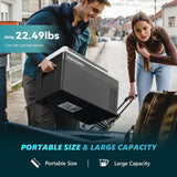 EUHOMY 12 Volt Refrigerator, 26QT(25L) Compressor Electric Cooler APP Control, Car Fridge -4℉~68℉, Portable Refrigerator 12/24V DC 110-240V AC, Portable Freezer for Camping, Travel, Boat