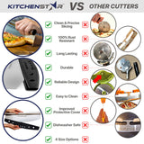 KitchenStar 18-Inch Pizza Cutter Rocker Blade - Sharp Stainless Steel Slicer Knife, Protective Cover, Dishwasher Safe, Extra Large - Commercial Pizza Oven Accessories