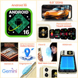 FOSSIBOT S7 Android 16 Unlocked Phones,16GB+128GB+2TB Smartphone