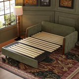 NessCarsti 62.9" Convertible Pull Out Sofa Bed Couch with Hidden Storage