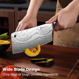 PAUDIN Cleaver Knife, Ultra Sharp Meat Cleaver 7 Inch, High Carbon Stainless Steel Butcher Knife with Wooden Handle, Chinese Cleaver for Meat Cutting Vegetable Slicing
