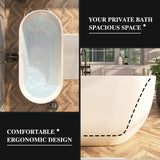 Adecab 59" Acrylic Freestanding Bathtub, Free Standing Tub, Stand Alone Tub with Overflow and Drain, cUPC Certified, Gloss White