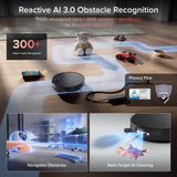 roborock Saros 20 Sonic Robot Vacuum and Mop, 36,000Pa Suction, 3.46 in Double-Layer Threshold, Reactive AI 3.0 Obstacle Recognition, 212°F Hot Water Wash, Zero-Tangling, 3.14’’ Ultra Slim, Black