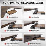 ETHU Small Keyboard Tray Under Desk with Metal Rail, 19.7x11.8", Walnut