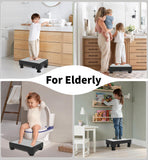 LIFTOZA 5-Level Adjustable Step Stool, 700 LBS Capacity Safety Bed Step for Seniors, Exercise Setp Platform, Portable Stair Assist for Elderly, Wide Step up for Kitchen, Car, Bedside & Shower, White