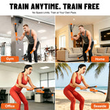 Weighted Ropeless Battle Rope, Heavy Duty Battle Sticks, Portable Fitness Equipment for Home Gym, HIIT, Cardio & Full Body Strength Training for Men & Women (Ropeless Orange)
